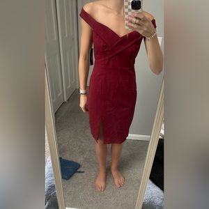 Lulu’s off the shoulder midi dress